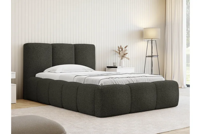 Salvenor Sengeramme med Oppbevaring 90x200 cm - Grå - Møbler - Senger - Sengeramme & sengestamme