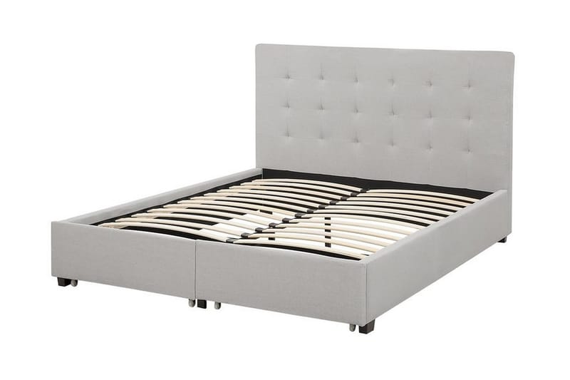 Sandrick Kontinentalseng med Oppbevaring 140x200 - Grå - Møbler - Senger - Senger med oppbevaring