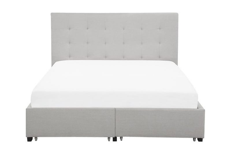 Sandrick Kontinentalseng med Oppbevaring 140x200, Grå