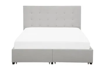 Sandrick Kontinentalseng med Oppbevaring 140x200 - Grå - Møbler - Senger - Senger med oppbevaring