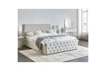 Säng med förvaring Amiens - Beige, 160x200 cm - Møbler - Senger - Senger med oppbevaring