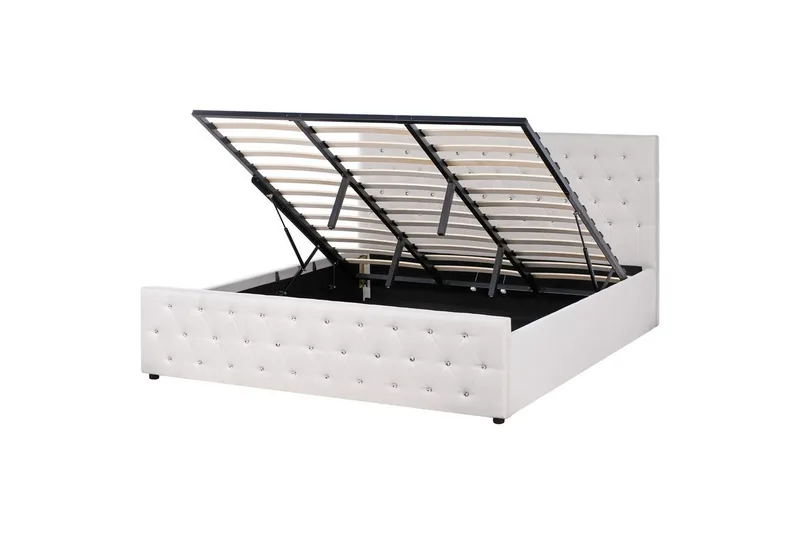 Säng med förvaring Amiens - Beige, 180x200 cm - Møbler - Senger - Senger med oppbevaring