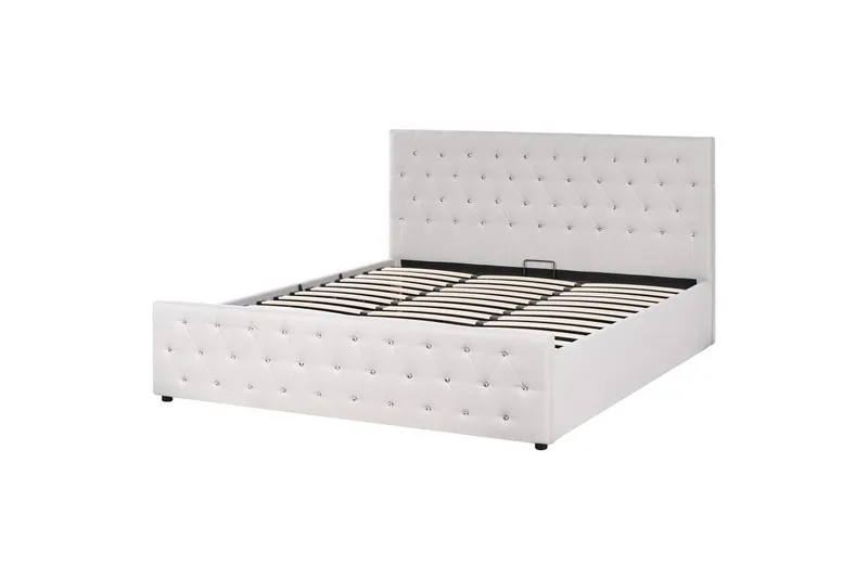 Säng med förvaring Amiens - Beige, 180x200 cm - Møbler - Senger - Senger med oppbevaring