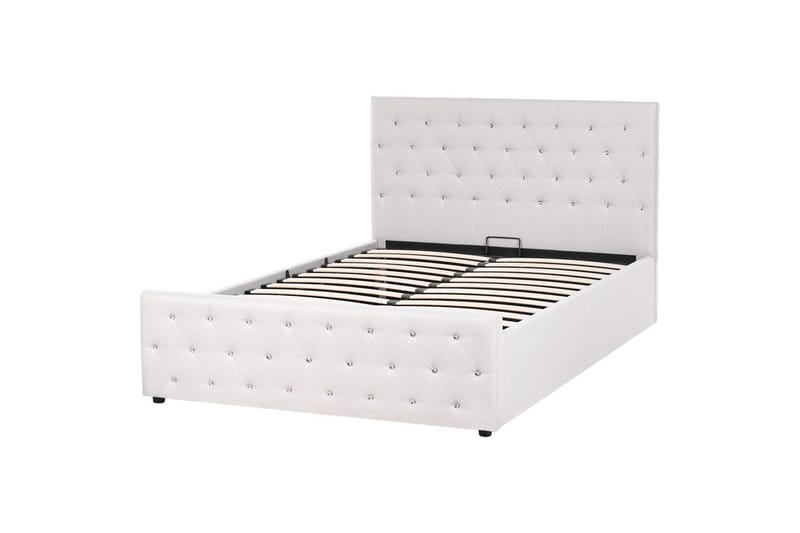 Säng med förvaring Amiens - Beige, Beige, 140x200, 140x200 cm - Møbler - Senger - Senger med oppbevaring