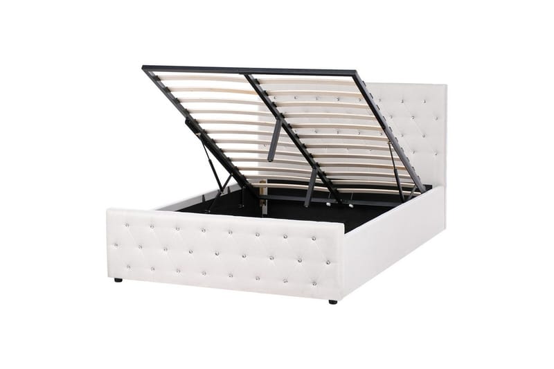 Säng med förvaring Amiens - Beige, Beige, 140x200, 140x200 cm - Møbler - Senger - Senger med oppbevaring