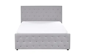 Säng med förvaring Amiens - Grå, 140x200 cm - Møbler - Senger - Senger med oppbevaring