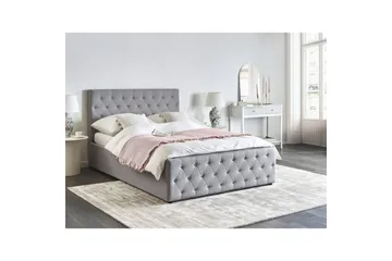 Säng med förvaring Amiens - Grå, 140x200 cm - Møbler - Senger - Senger med oppbevaring