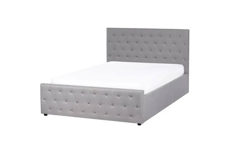 Säng med förvaring Amiens - Grå, 140x200 cm - Møbler - Senger - Senger med oppbevaring