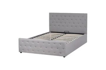 Säng med förvaring Amiens - Grå, 140x200 cm - Møbler - Senger - Senger med oppbevaring