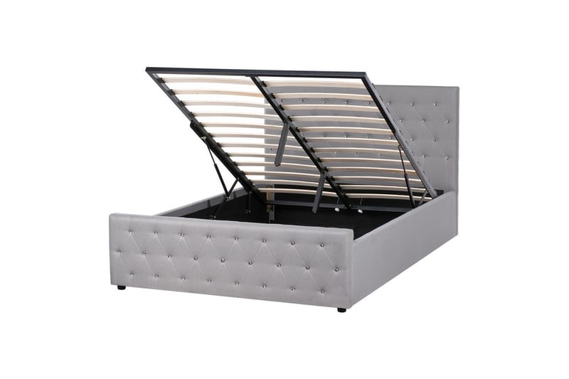 Säng med förvaring Amiens - Grå, 140x200 cm - Møbler - Senger - Senger med oppbevaring