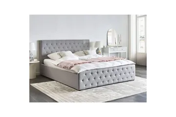 Säng med förvaring Amiens - Grå, 180x200 cm - Møbler - Senger - Senger med oppbevaring