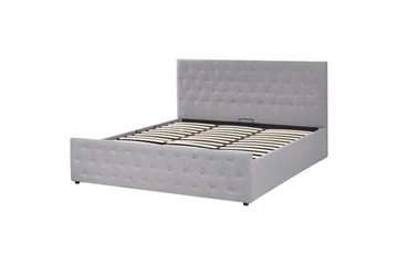 Säng med förvaring Amiens - Grå, 180x200 cm - Møbler - Senger - Senger med oppbevaring