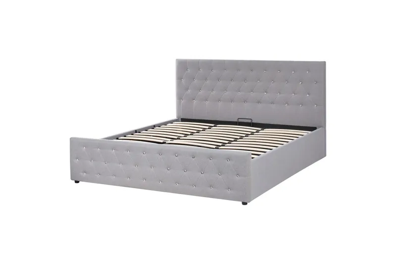 Säng med förvaring Amiens - Grå, 180x200 cm - Møbler - Senger - Senger med oppbevaring