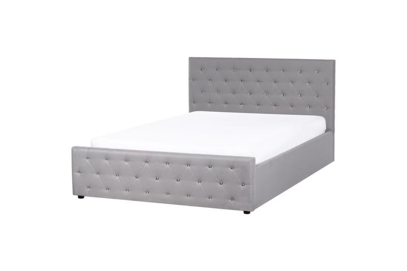 Säng med förvaring Amiens - Lys grå, 160x200 cm - Møbler - Senger - Senger med oppbevaring