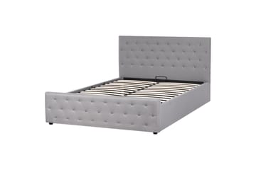 Säng med förvaring Amiens - Lys grå, 160x200 cm - Møbler - Senger - Senger med oppbevaring