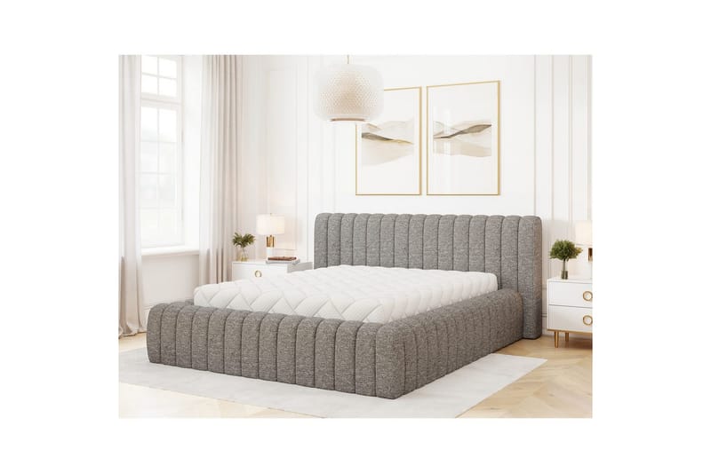 Sängram & Sängstomme Eltap Grå 180x200 DEL - Møbler - Senger - Senger med oppbevaring
