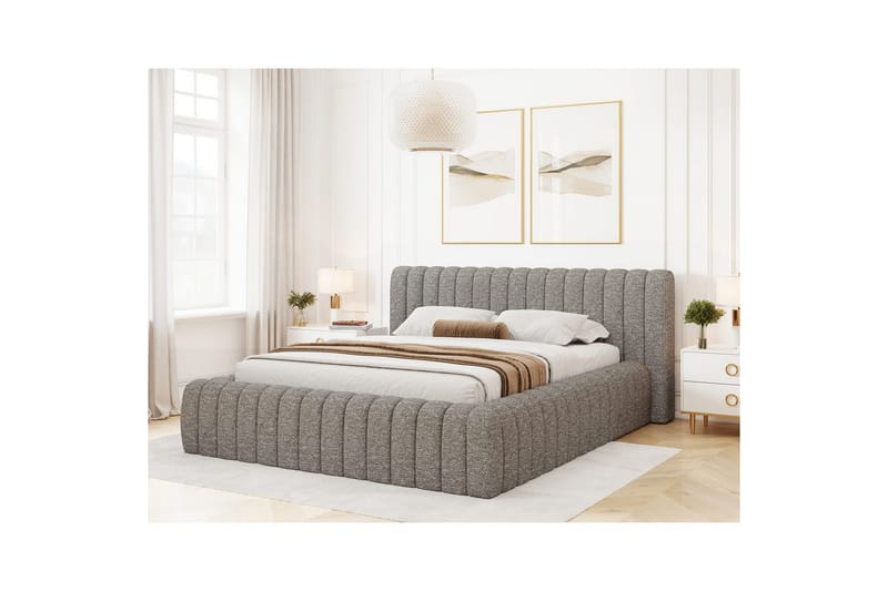 Sängram & Sängstomme Eltap Grå 180x200 DEL - Møbler - Senger - Senger med oppbevaring
