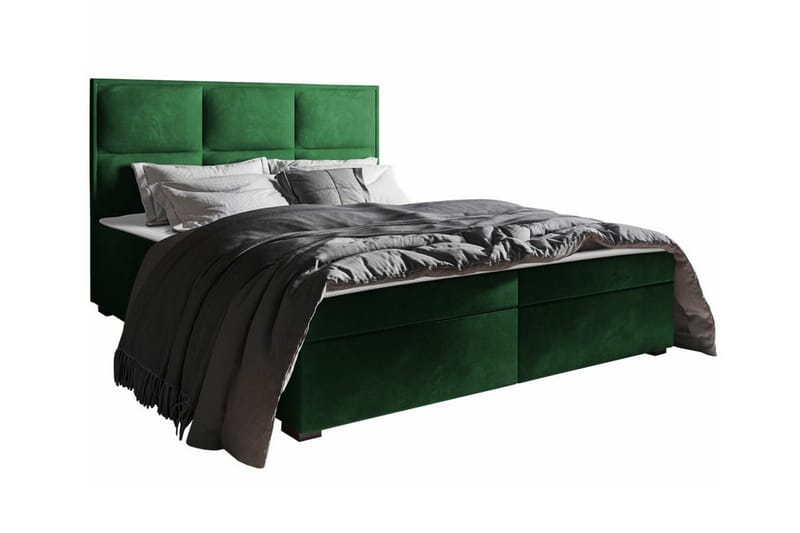 Sängram Bandon 140x200 cm - Mørkegrønn - Sengeramme & sengestamme