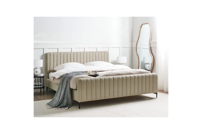 Sängram Beige, Svart 180x200 - Møbler - Senger - Sengeramme & sengestamme