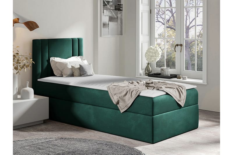 Sängram Betvallen 100x200 cm - Mørkegrønn - Sengeramme & sengestamme