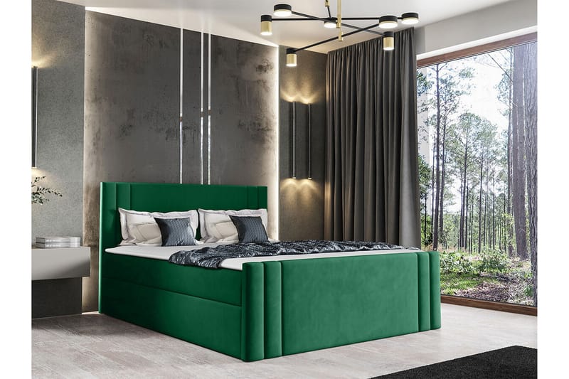 Sängram Betvallen 140x200 cm - Grøn - Sengeramme & sengestamme