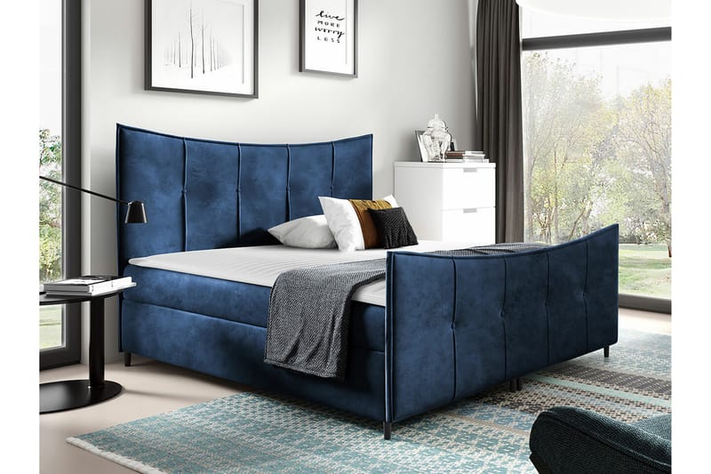Sängram Boisdale 120x200 cm - Mørkeblå - Sengeramme & sengestamme