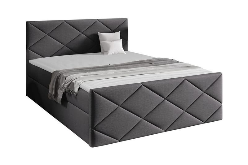 Sängram Boisdale 140x200 cm - Mørkegrå - Sengeramme & sengestamme