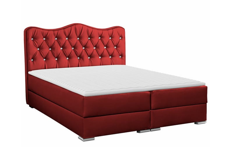 Sängram Boisdale 200x200 cm - Rød - Sengeramme & sengestamme