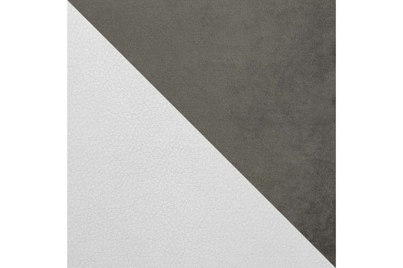Sängram Boisdale 80x200 cm - Hvit/grå/sølv - Sengeramme & sengestamme