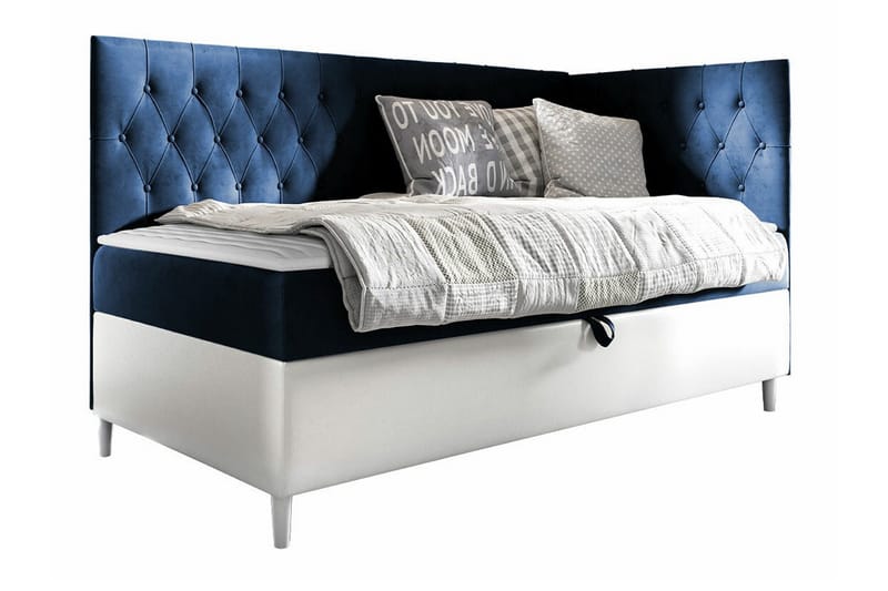 Sängram Boisdale 80x200 cm - Mørkeblå/Svart - Sengeramme & sengestamme