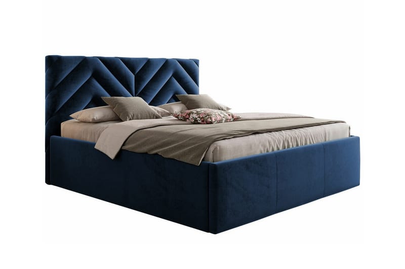 Sängram Derry 140x200 cm - Mørkeblå - Sengeramme & sengestamme