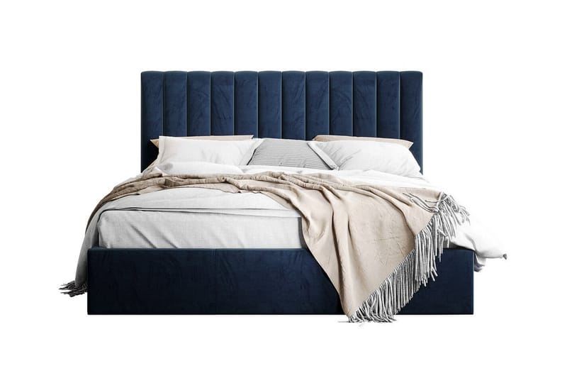 Sängram Derry 160x200 cm - Blå - Sengeramme & sengestamme
