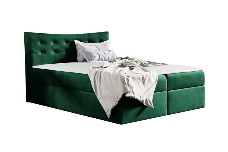 Sängram Hayton 200x200 cm - Grøn - Sengeramme & sengestamme