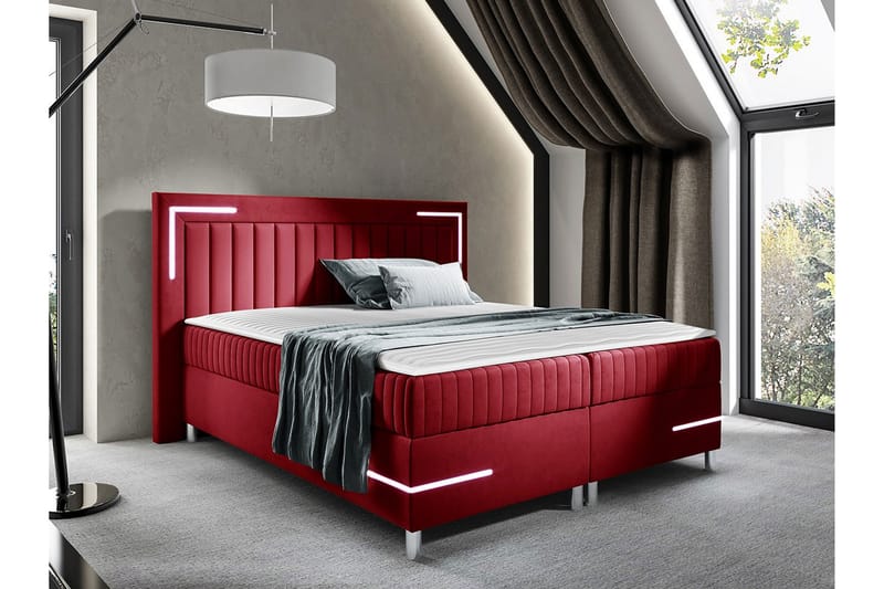 Sängram Lillsel 140x200 cm - Rød - Sengeramme & sengestamme
