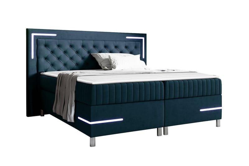 Sängram Lillsel 160x200 cm - Blå - Sengeramme & sengestamme