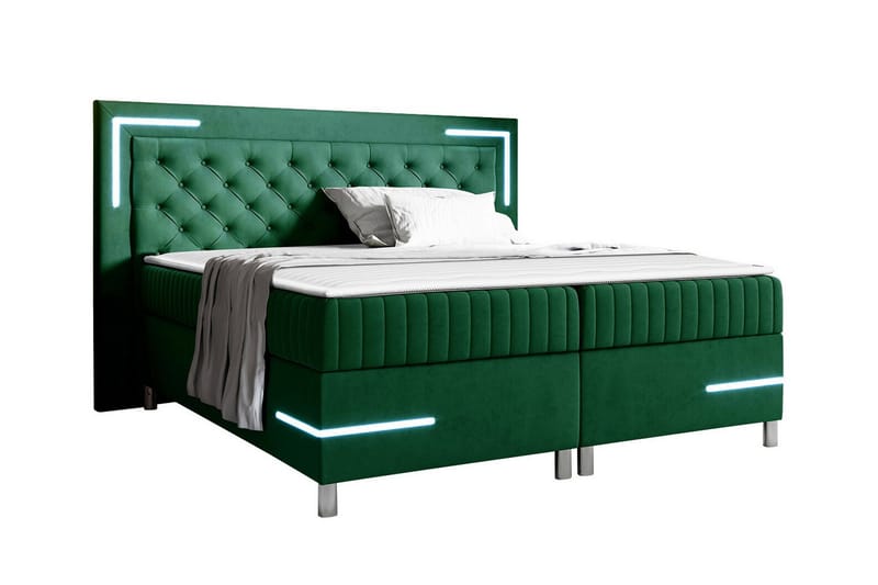 Sängram Lillsel 160x200 cm - Mørkegrønn - Sengeramme & sengestamme