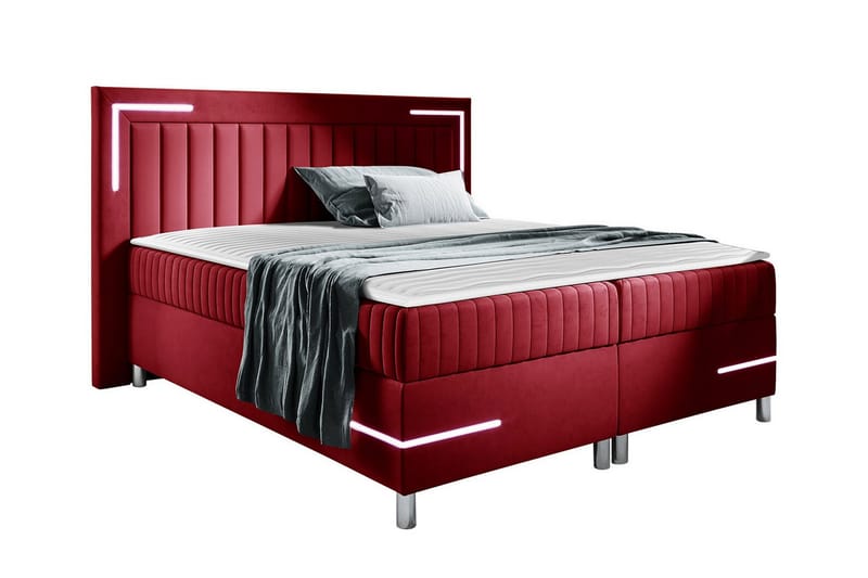 Sängram Lillsel 160x200 cm - Rød - Sengeramme & sengestamme
