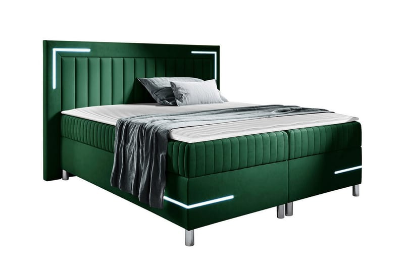 Sängram Lillsel 180x200 cm - Mørkegrønn - Sengeramme & sengestamme