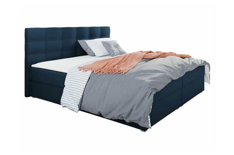 Sängram Midfeld 140x200 cm - Mørkeblå - Sengeramme & sengestamme