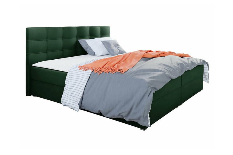 Sängram Midfeld 160x200 cm - Grøn - Sengeramme & sengestamme