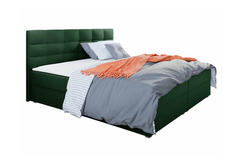 Sängram Midfeld 160x200 cm - Mørkegrønn - Sengeramme & sengestamme