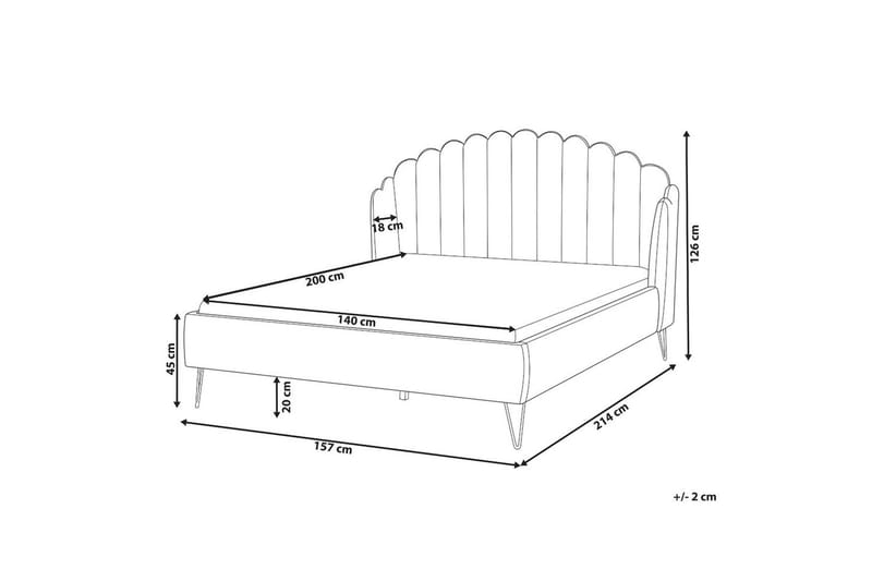 Sängram White||Black 160x200 - Møbler - Senger - Sengeramme & sengestamme
