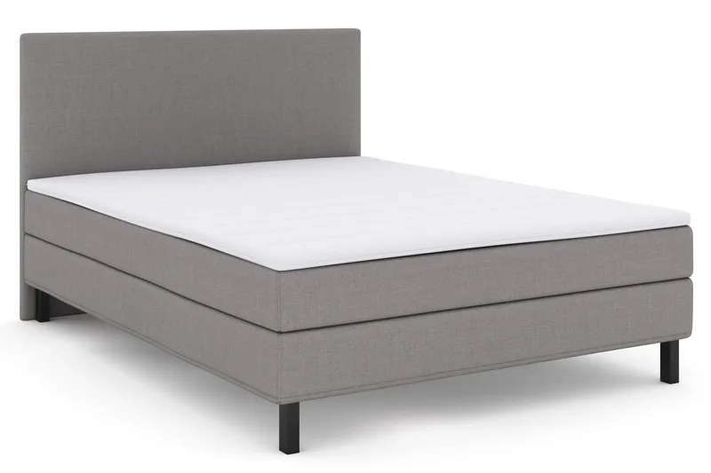 Select No 1 Komplett Sengepakke 160x200 - Lysegrå/Svarta Ben - Møbler - Senger - Kontinentalsenger