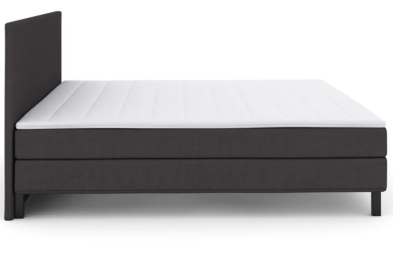 Select No 1 Komplett Sengepakke 210x210 - Mørkegrå/Svarta Ben - Møbler - Senger - Kontinentalsenger