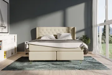 Select No 3 Komplett Sengepakke 120x200 Fast - Beige/Metallben - Møbler - Senger - Kontinentalsenger