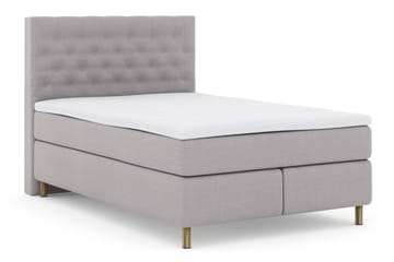 Select No 3 Komplett Sengepakke 140x200 Fast/Medium - Lysegrå/Kobberben - Møbler - Senger - Kontinentalsenger