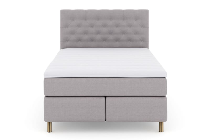 Select No 3 Komplett Sengepakke 140x200 Fast/Medium, Lysegrå/Kobberben