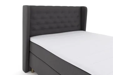 Select No 3 Komplett Sengepakke 140x200 Fast/Medium - Mørkegrå/Kobberben - Møbler - Senger - Kontinentalsenger