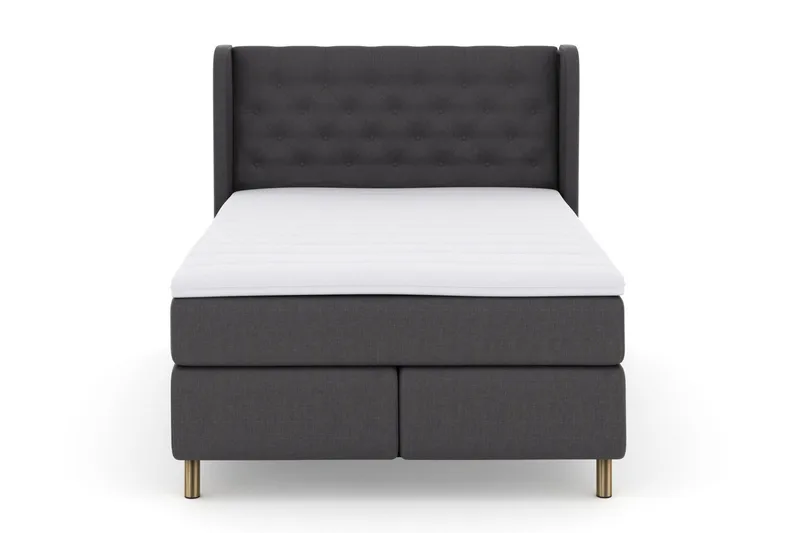 Select No 3 Komplett Sengepakke 140x200 Fast/Medium, Mørkegrå/Kobberben