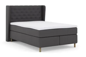 Select No 3 Komplett Sengepakke 140x200 Fast/Medium - Mørkegrå/Kobberben - Møbler - Senger - Kontinentalsenger